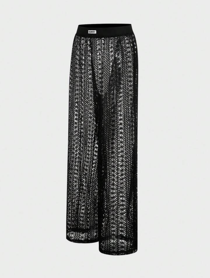 FeverCity Men's Solid Color Hollow Out Fashionable Pants